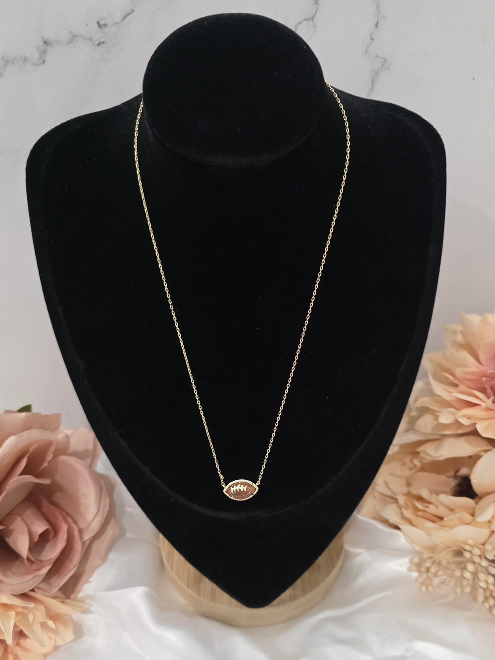 Kendra Scott Gold Football Charm Necklace